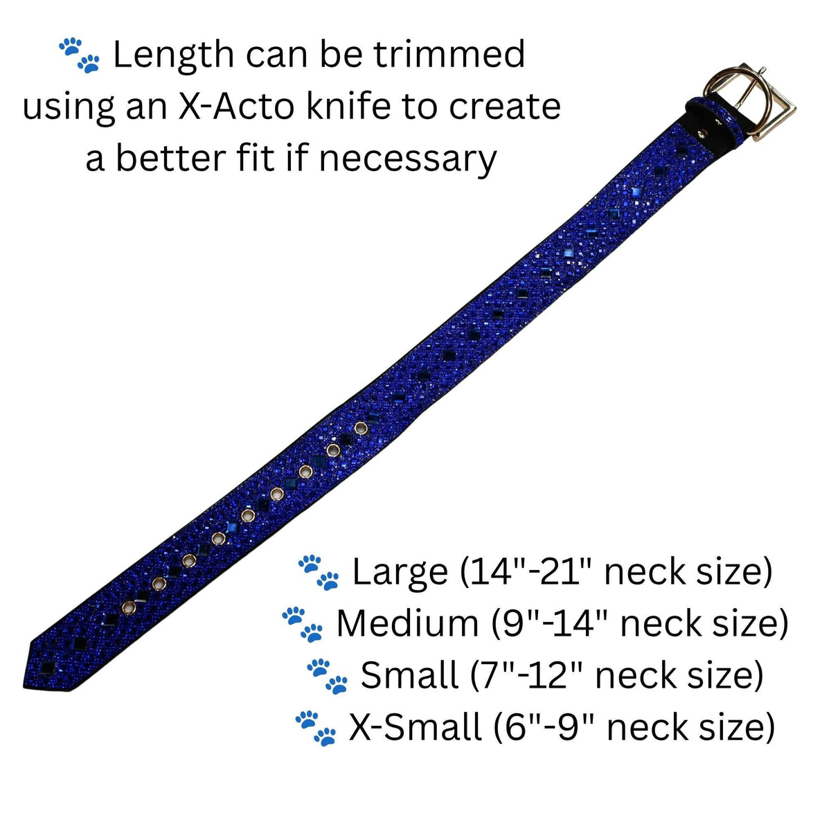Royal Blue Rhinestone Dog Collar Dog Collar World