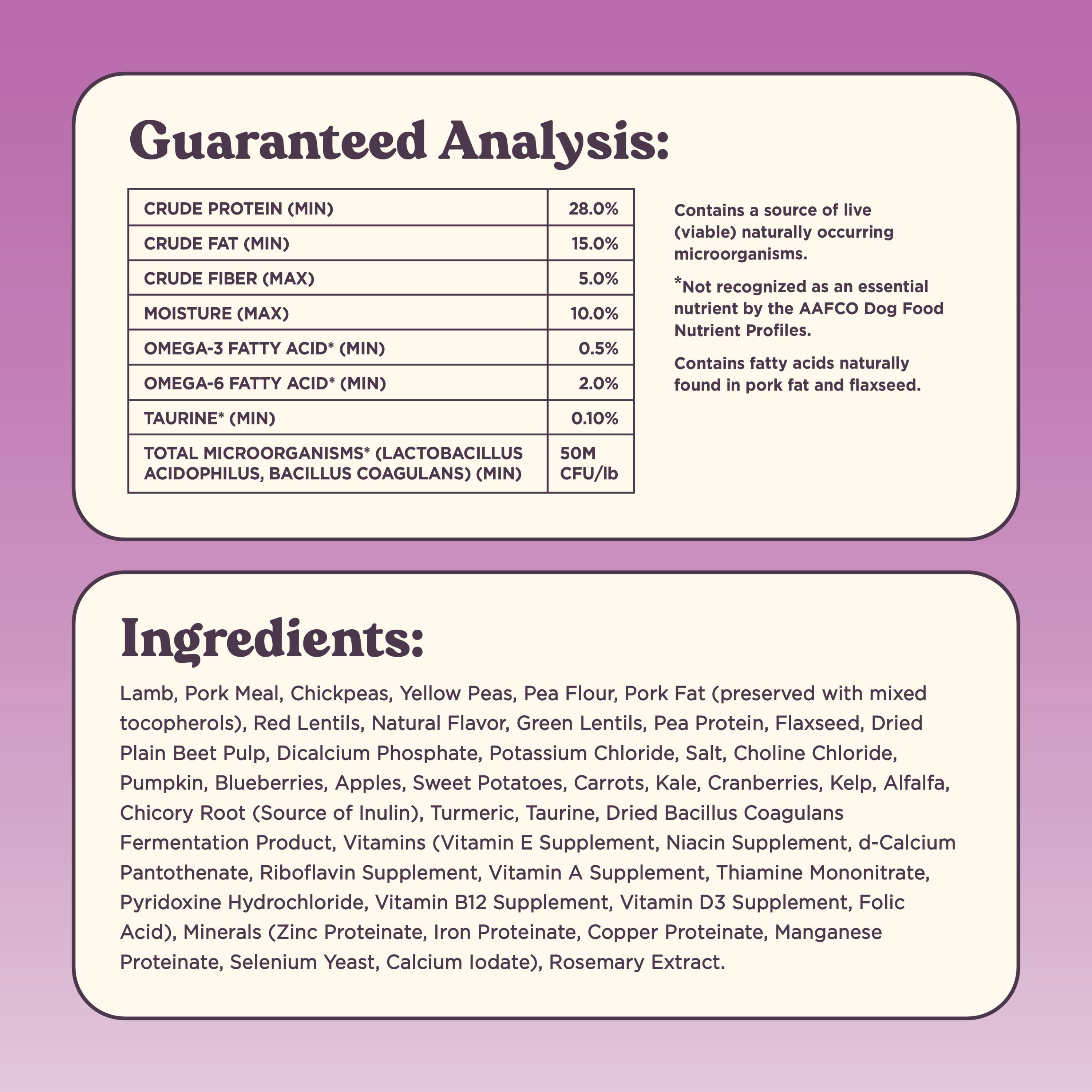 Brave Grass-Fed Lamb Dog Food (Poultry-Free) 4lb