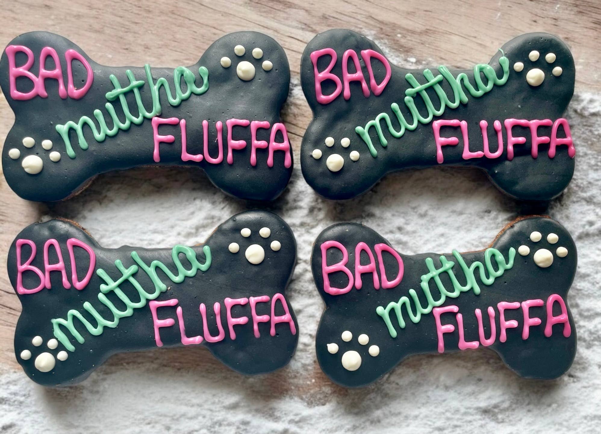 6 inch BAD MUTTHA FLUFFA Bone dog treat YumYum4DOGS