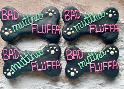 6 inch BAD MUTTHA FLUFFA Bone dog treat YumYum4DOGS