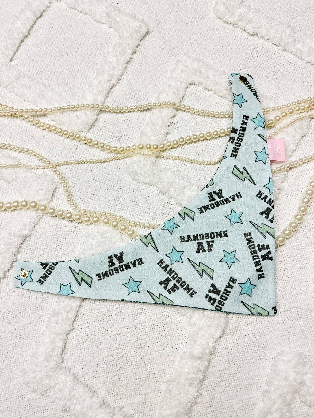 Handsome AF Snap-On Reversible Dog Bandana, Curved Neck StellaLoo