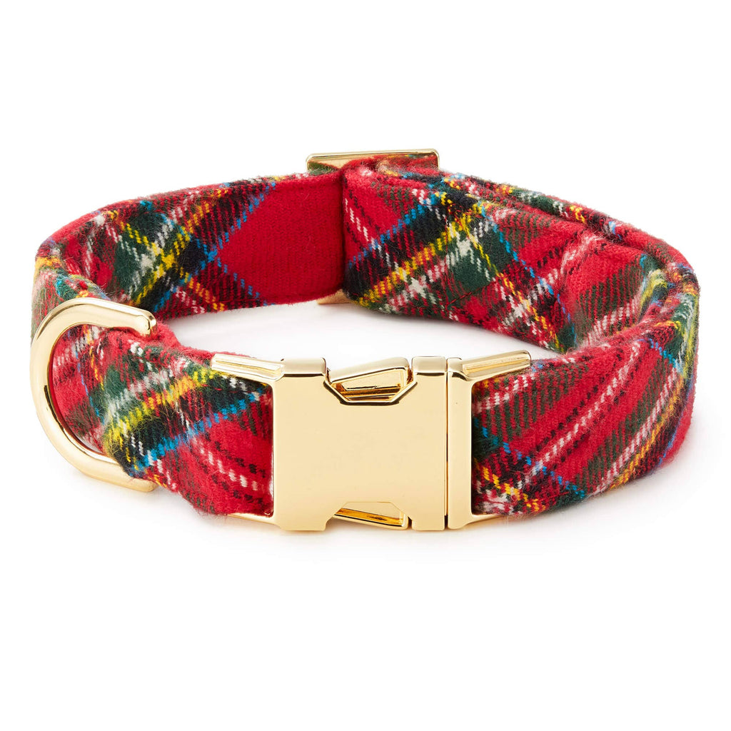 Tartan Plaid Flannel Holiday Dog Collar - The Bougie Pet Boutique