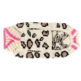 Pink Trim Leopard Dog Sweater