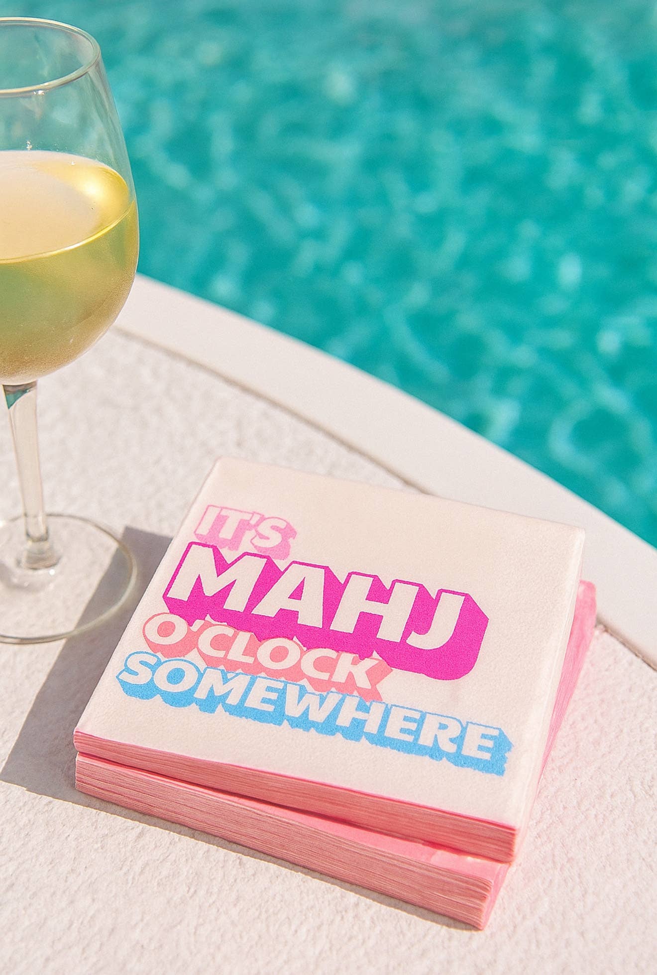 "It's Mahj O'Clock Somewhere" Cocktail Napkins Middle & Main Mahjong