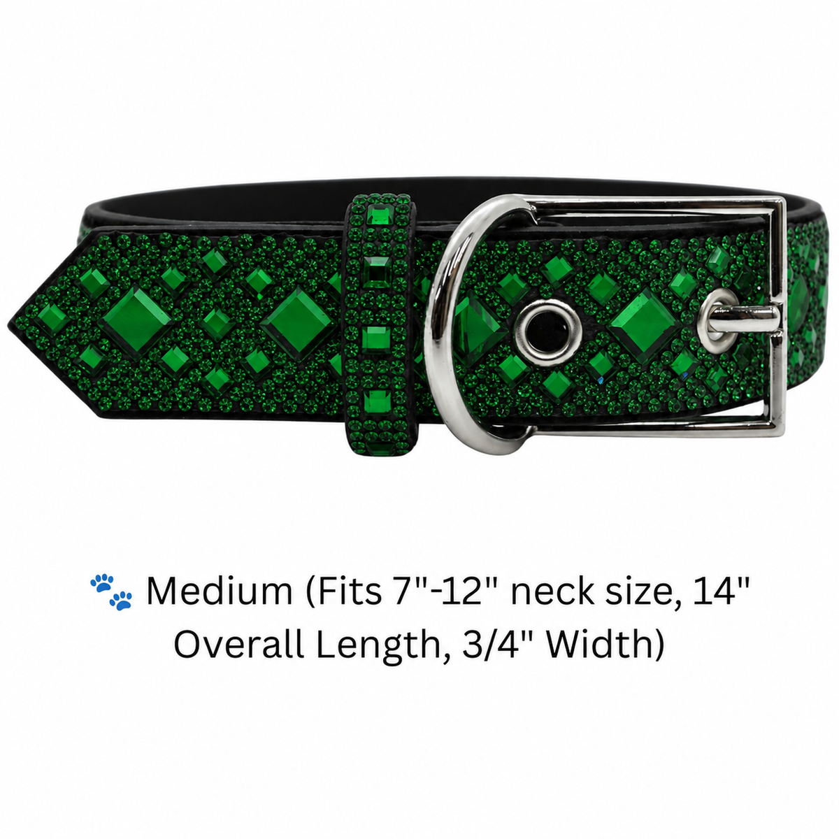 Green Rhinestone Dog Collar Dog Collar World