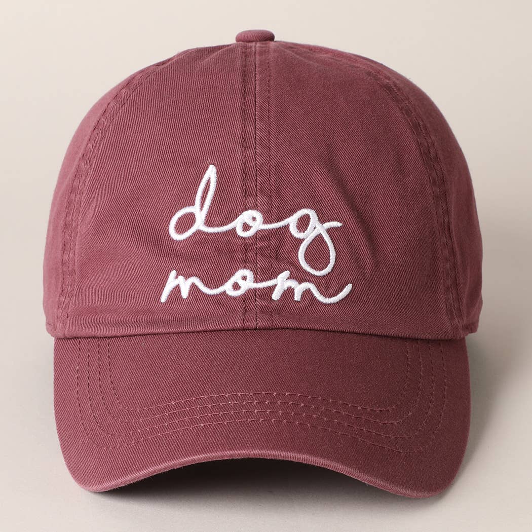Dog Mom Lettering Embroidery Baseball Cap Fashion City