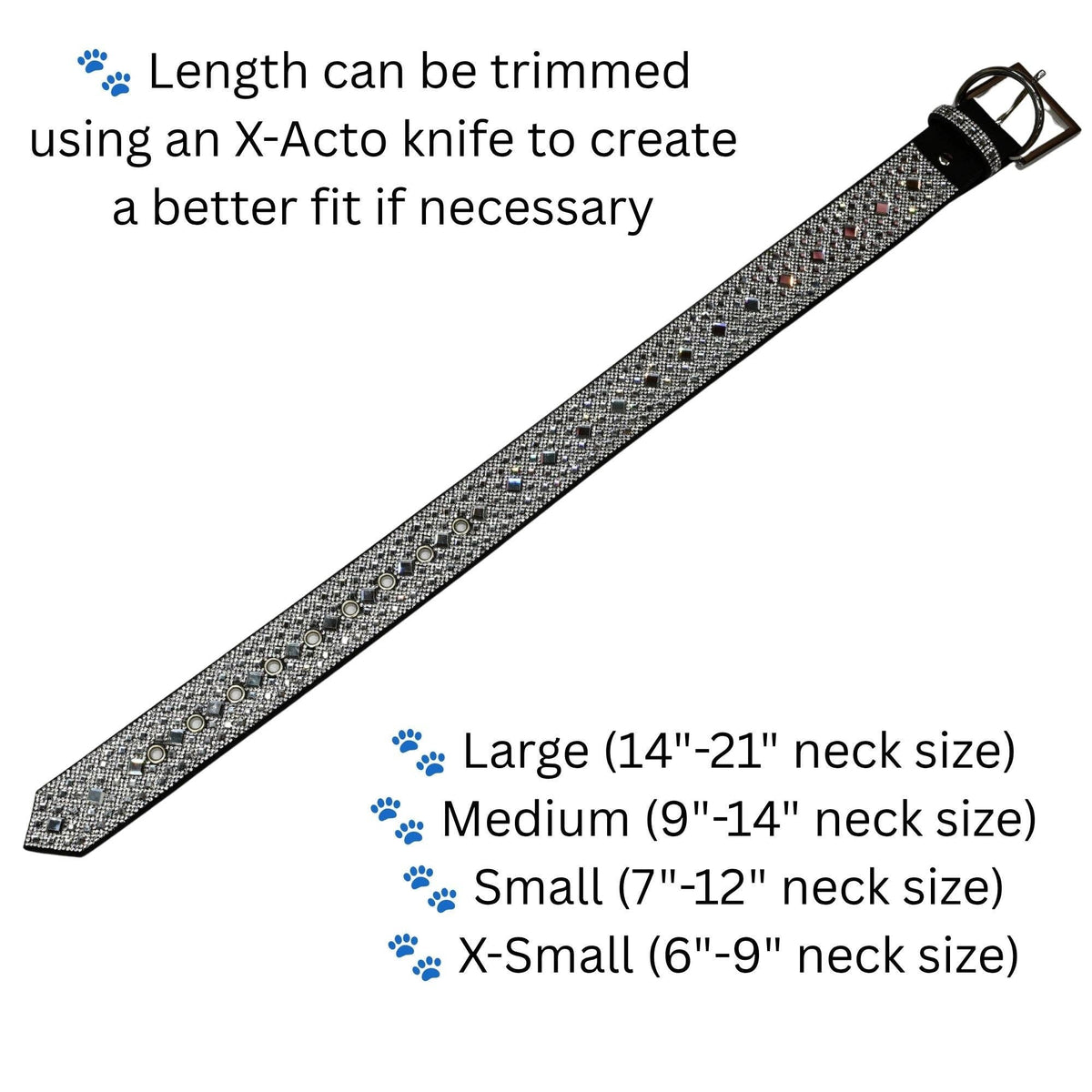 Silver Rhinestone Dog Collar Dog Collar World