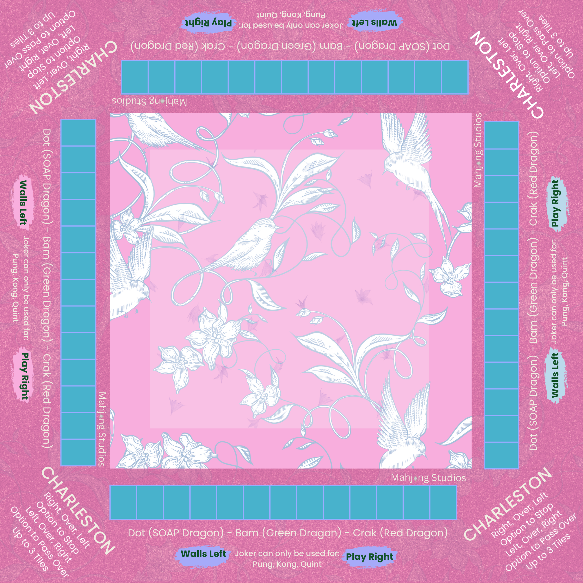 In Bloom Mahjong Mat - Ships Rolled Mahjong Studios