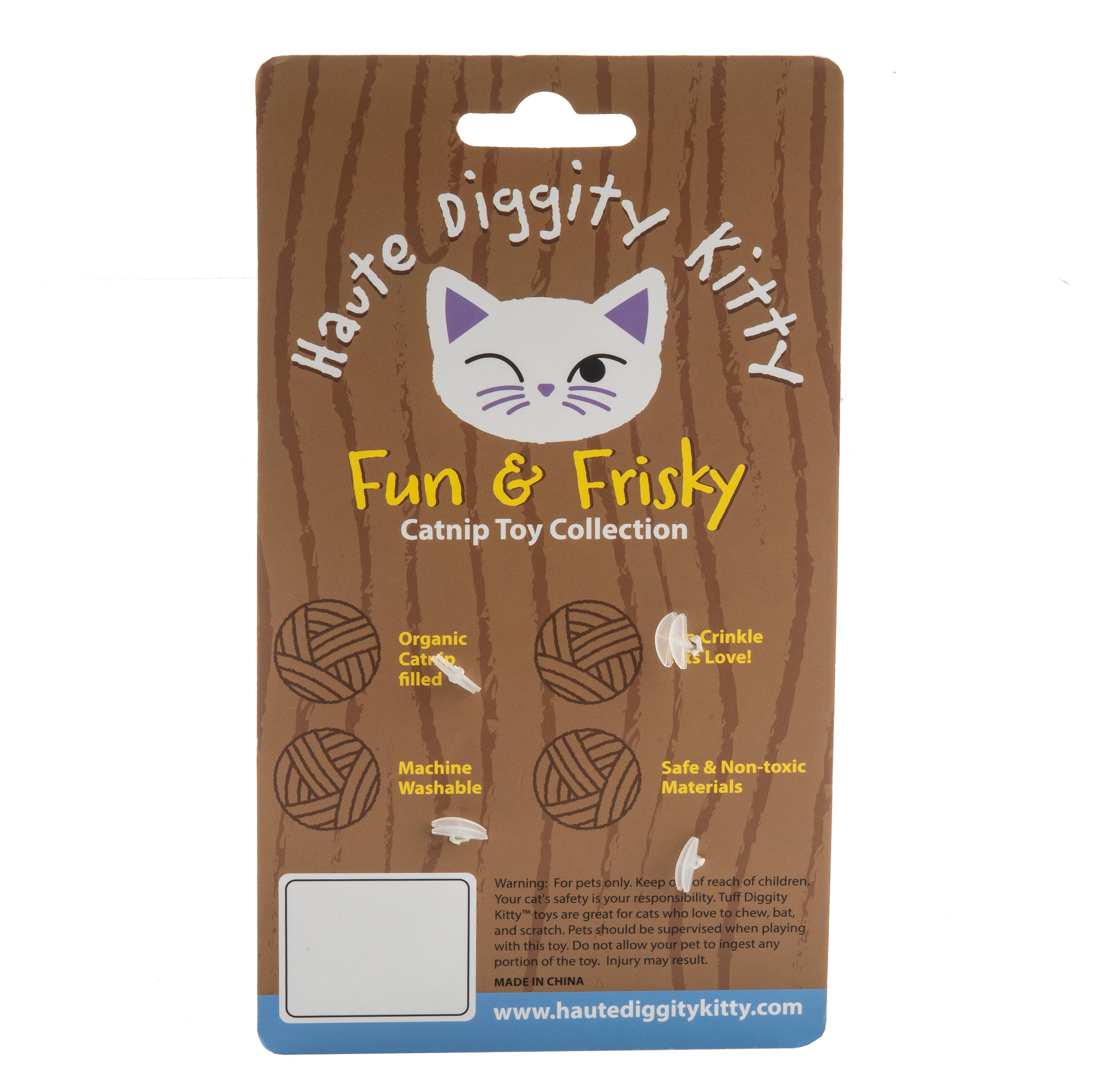 Kitty Vuiton Balls (Checker) Organic Catnip Toys - The Bougie Pet Boutique