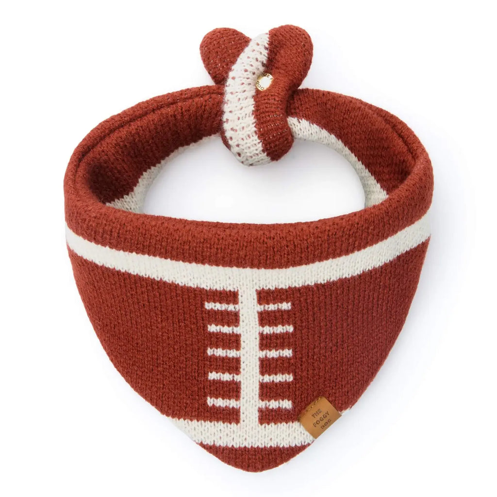 Football Knit Dog Bandana The Foggy Dog