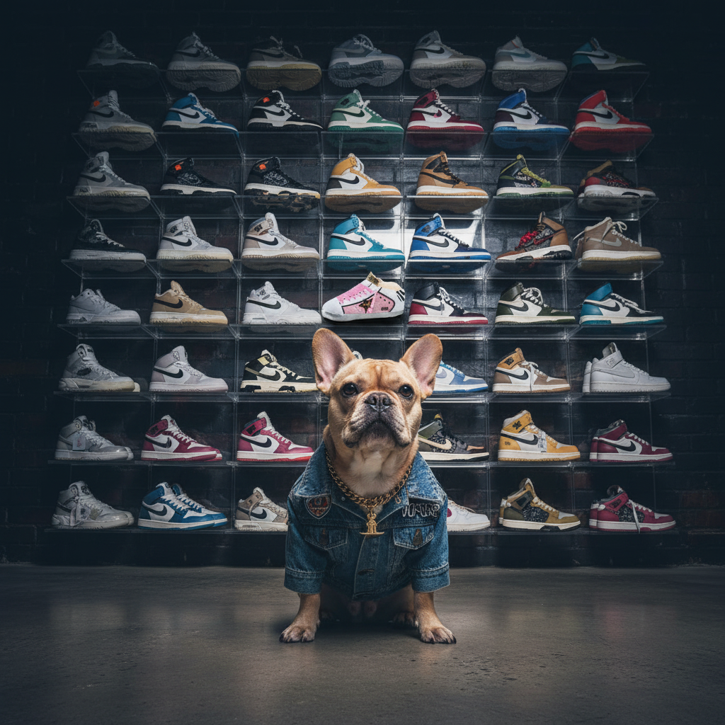 Pink Golden Pooch Sneaker Wall